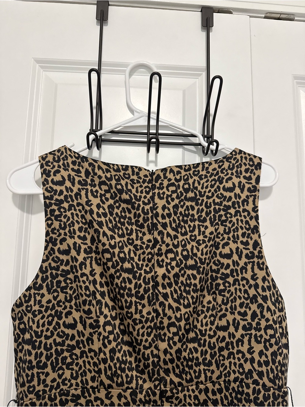 XOXO Leopard Print Midi Sheath Dress - Black & Tan - Picture 5 of 6